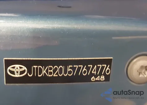 2007 Toyota Prius from USA, damaged, VIN JTDKB20U577674776